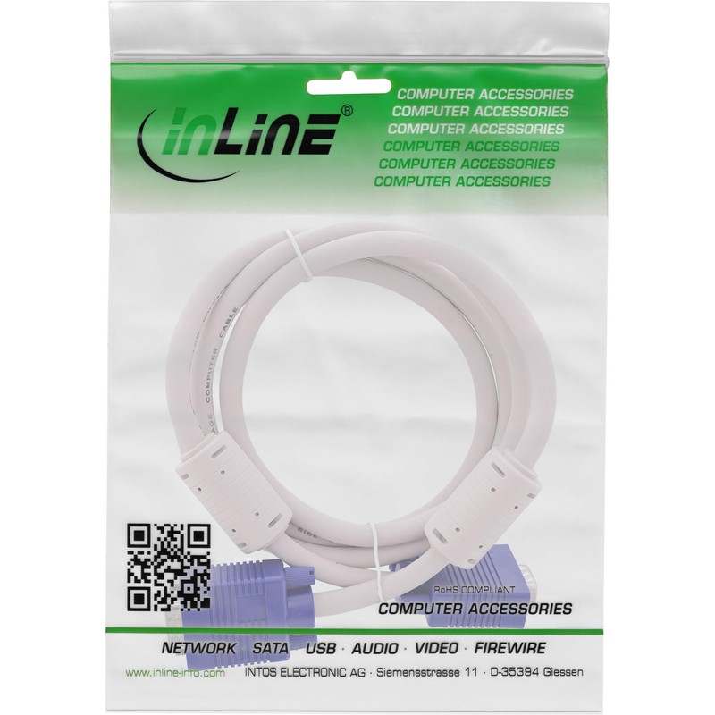 InLine® S-VGA cable, InLine®, beige, 15HD M/M, 1.5m 1 item