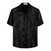 VATPAVE Mens Summer Jacquard Regular Fit Shirts Casual Button Down