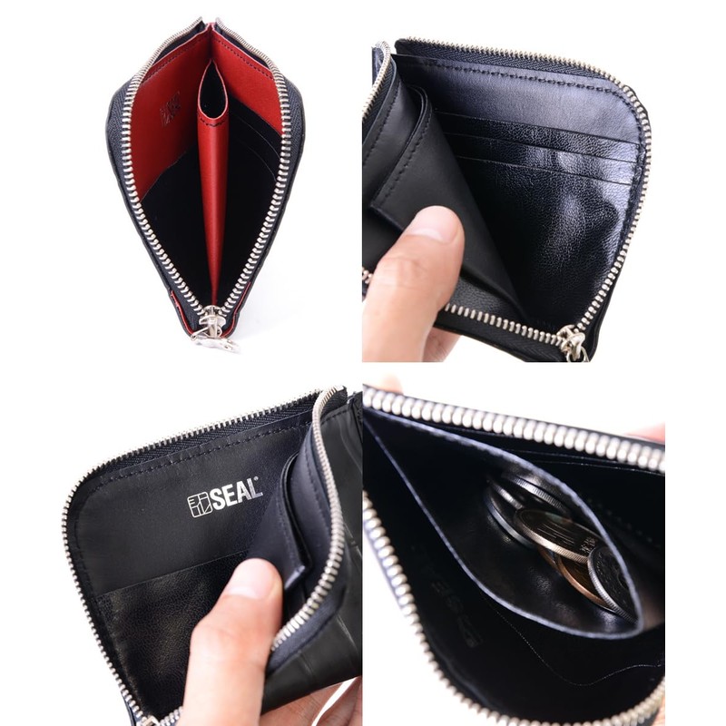 SEAL PS-163 L-Shaped Zipper Wallet, Men's, Compact, Mini Wallet, Coin