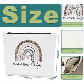 Nurse Makeup Bag, Funny Nursing Gifts for Nurses Female, Nurse Gifts for Women, Nursing Student Gifts, Nurse Life Cosmetic Bags, Nurse Appreciation Graduation Gifts