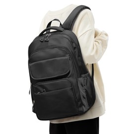 VENATIN Backpack for Women Men, Waterproof High School Backpacks, Multifunction Casual Daypack, Classic Basic College Backpack, Middle School Bookbag for Teen Girls Boys, Children backpacks, Black