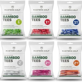 Masters Graduated Bamboo Golf Tees (White 2")