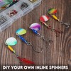 Spinner Fishing Lures Walleye Rig Making Kit, 250Pcs Spinner Blades
