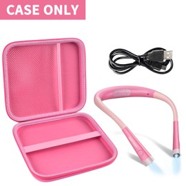 Case Compatible with Glocusent/ for Vekkia/ for LITOM/ for LEDGLE/ for TAKKUI/ for TSINGREE LED Neck Reading Light Book Light for Reading in Bed. Storage Carrying Holder for USB Cable (Box Only) -Pink