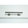 Sliding Barn Door Handle and Flush Pull Set-Brushed Nickel Wood