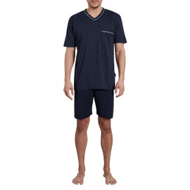 Götzburg Men's Short Pyjamas, 100% Natural Cotton - navy Not Applicable, size: 58