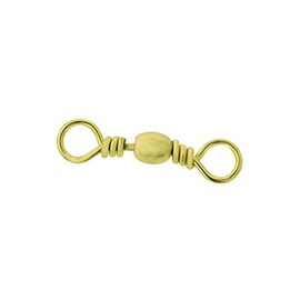 Eagle Claw 01011-014 Barrel Swivel Terminal Tackle, Round, Gold Finish
