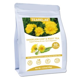 TEARELAE - Dandelion Leaf & Root Tea - Premium Dandelion Leaf and Root, 60 Counts Dandelion Tea Bags - Support Kidney, Aid in Digestion - Non-GMO - Caffeine-Free