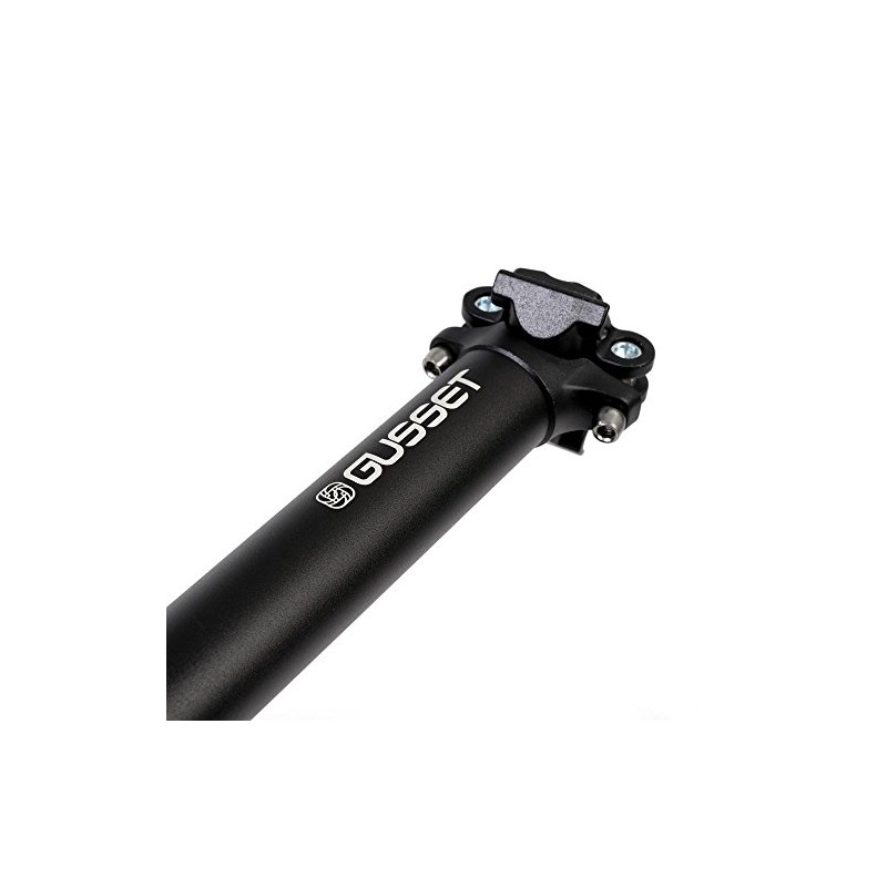 Gusset Lofty 450mm Extra Long Seatpost Black - Black, 30.9mm