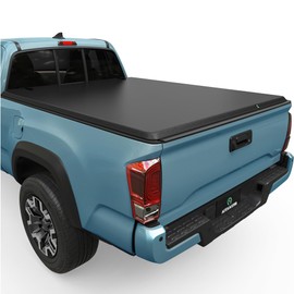 AUTOSAVER88 Soft Roll Up Truck Bed Tonneau Cover Compatible with 2016-2023 Toyota Tacoma (Excl. Trail Edition) 6ft Bed with Deck Rail System