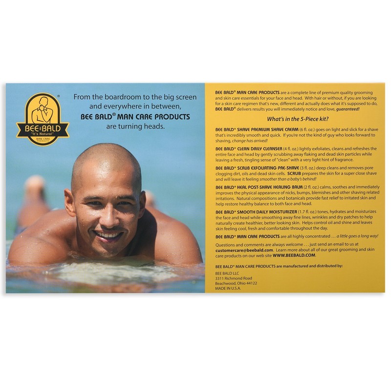 Bee Bald 5 Piece Daily Skin Care Regimen Kit