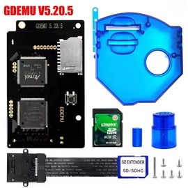 GDEMU V5.20.5 Optical Drive Emulation With SD card Extension Plus 8gb SD Card Kit for Dreamcast VA1 Console - Blue