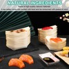 Wood Boat Plates,50 Pcs Bamboo Plates Wood Boat Plates Bamboo