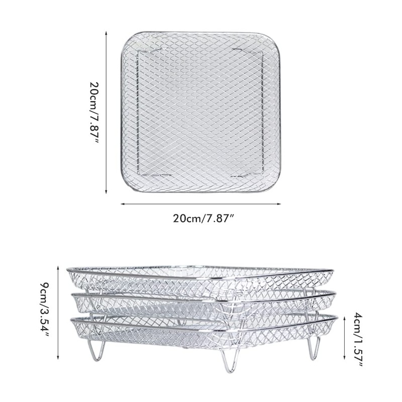 BTOSEP Air Fryer Rack Compatible Foodi 8L Stainless Steel Stackable