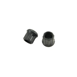 Black Rubber Leg Tips - Rubber Cane Tips - Rubber Crutch Tips - 2 pcs Black Rubber Tips for Chair Legs, Rubber Tips for Canes, Rubber Tips for Crutches (1")