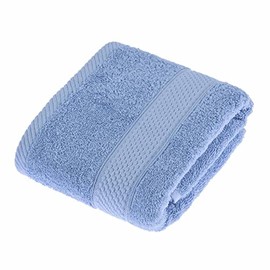 HOMESCAPES Light Blue Turkish Cotton Hand Towel Super Soft Thick & Absorbent 500 GSM Towel Heavy Weight for everyday Luxury