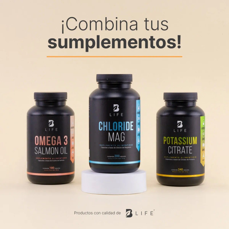 Cloruro De Magnesio 500 Mg 200 Cápsulas Chloride Mag B