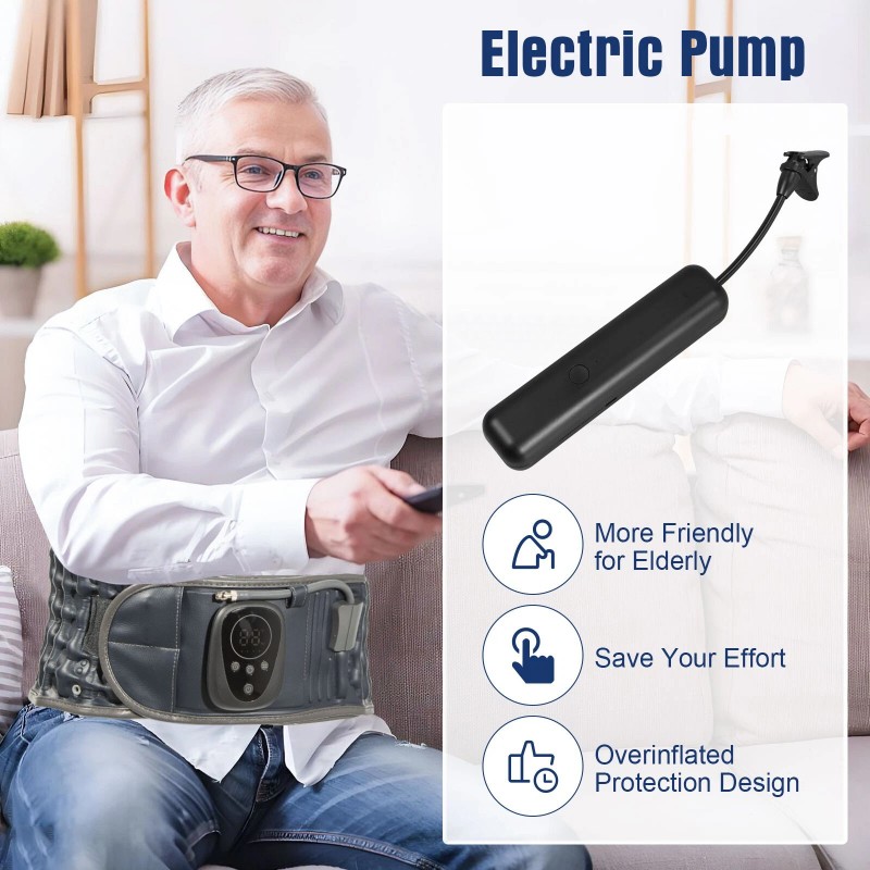 HONGJING Red Light Heating Decompression Belt with Electric Pump for