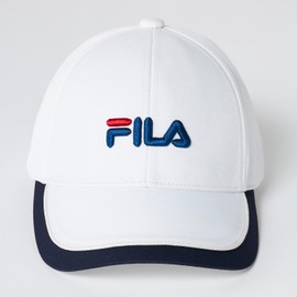 Fila Golf 784900 Men's Cap, 3D Embroidered Logo, Sweat Absorbent, Quick Drying, white
