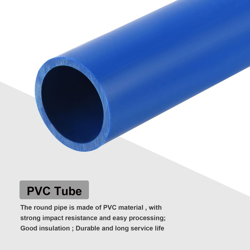 sourcing map PVC Rigid Tube Round Pipe Hardware Tubing 16mm