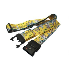 Speed mao Suitcase Belt with TSA Lock, Adjustable Length, Yellow