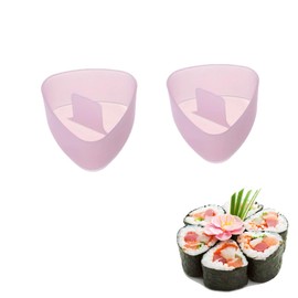 Weenwill Onigiri Mould,2 Pcs Non Stick Triangle Sushi Making Kit Case Sushi Press Mold Rice Ball Mold Maker for Kids Picnic Sushi DIY Tool,Kitchen Cooking