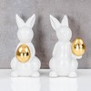 levandeo Set of 2 Decorative Rabbits Height 14 cm White