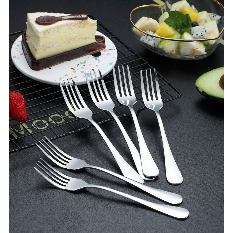 Kyraton Dinner Fork 6 Pieces, Stainless Steel 20.5cm Forks Silverware,