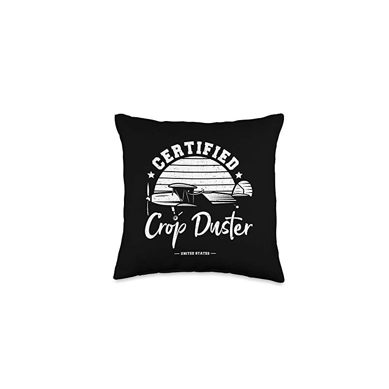 Crop Dusting: Certified Crop Duster - Farmer Throw Pillow