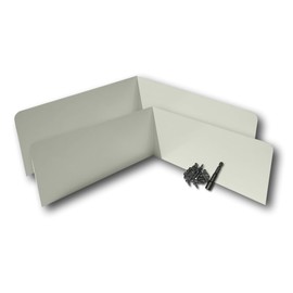 Eagle 1 Rain Gutter Valley Splash Guards, Straight or Bent (2 Per Order) Includes Screws and 1/4" Bit Driver (Oversized Bent, Almond)