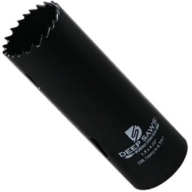 Deep Saws 4" Deep 4-6 TPI Hole Saw for Steel, Stainless Steel, Aluminum, Wood, Plastic, Fabrication, and Construction (1.5")