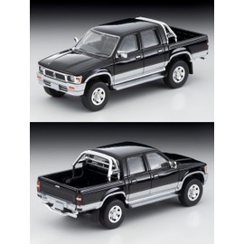 Tomica Limited Vintage Neo 1/64 LV-N255c Toyota Hilux 4WD Pickup Double Cab SSR-X Optional Car Black/Silver 95 Finished Product 324652