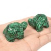 Justinstones Synthetic Malachite Healing Crystal Guardian Turtle Tortoise Pocket Stone