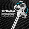 DURATECH Extra Long Flex Head Ratchet Wrench, 144-P, Double-Stacked Pawls,