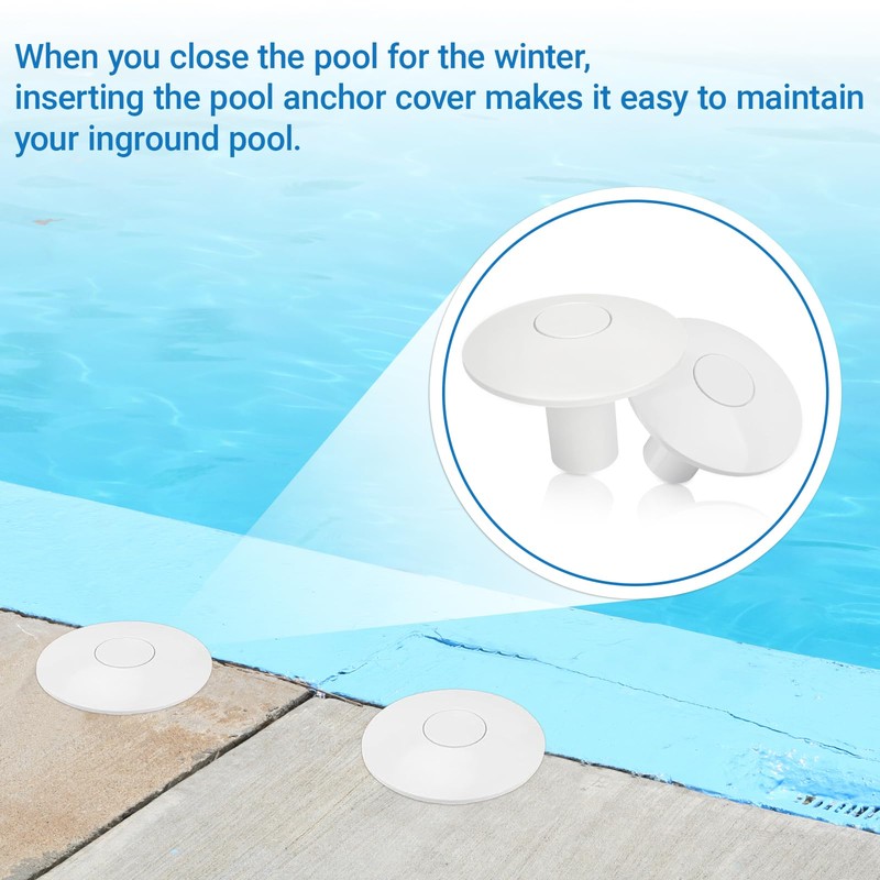 Pool Anchor Sockets Cover Compatible with Pool Ladders, and Railing