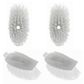 CDDCWZ Dish Brush Refills, 4 Pack Dish Washing Replacement Head for OXO Kitchen Brush, Brush Cleaning Soap Dispensing Head Replacement for Scrubber (Grey)