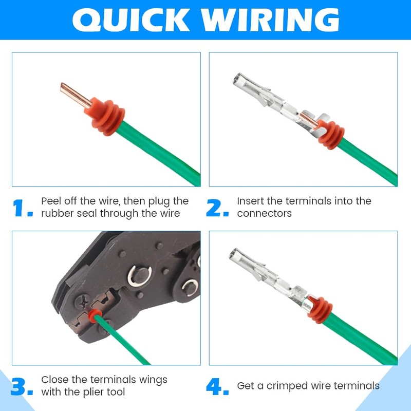 Kakalote 500Pcs Connector Pins Kit,1/1.5/1.8/2.2/2.8/3.5mm mm Pins Connector Kit Car