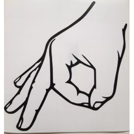 Made You Look Hand Sticker Vinyl Decal Great for Windows Laptops Waterproof!