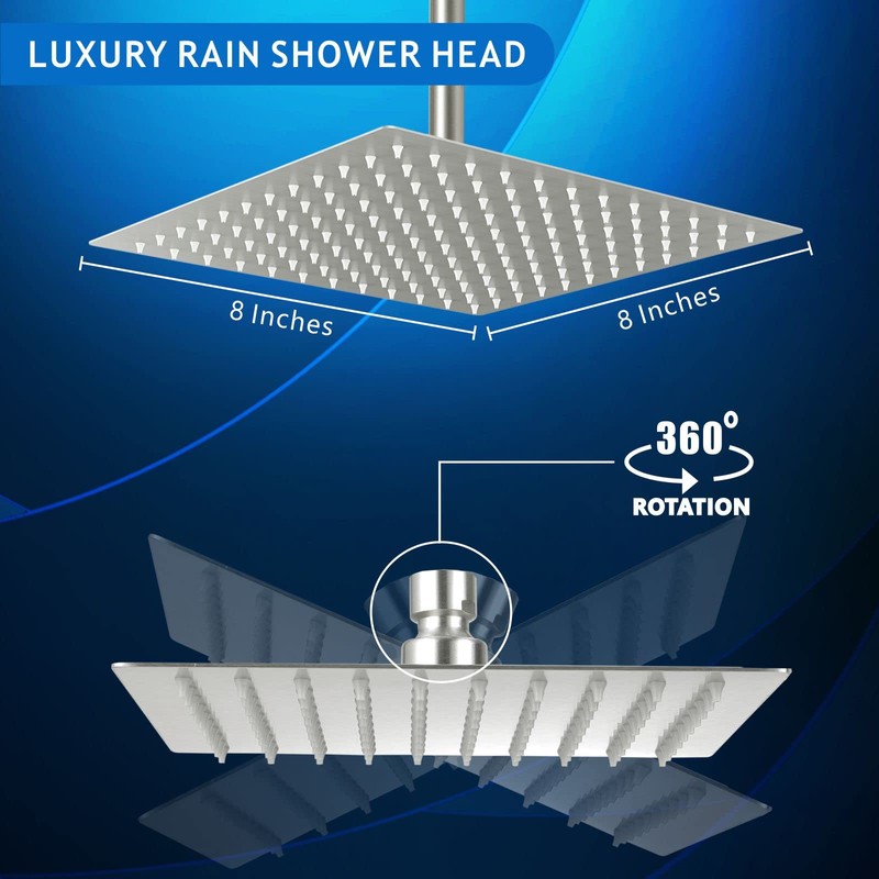 Voolan Rain Shower head, High Pressure Shower Head Made of