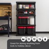 IRIS USA 5-Shelf Heavy Duty Plastic Storage Shelves, 500lb Capacity,