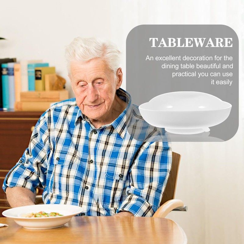 PACKOVE Elderly Self Feeding Bowl with Suction Base Ergonomic Dining