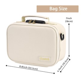Gosstek PU Leather Smell Proof Bag with Combination Lock, Childproof Smell proof case For Home and Travel, Multiple Colors Available (Beige)