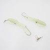 P-Line PTTR-314 Twin Tail Squid Rig 4.5" Natural Glow Glitter