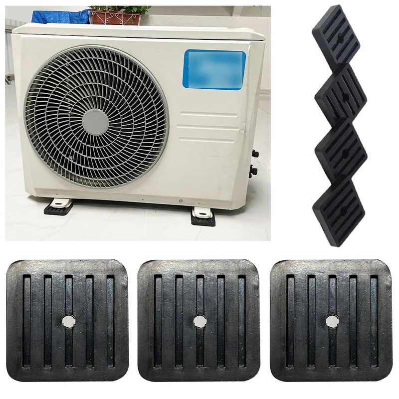 RecDec 4 Pack Mini Split Anti-Vibration Pads Wall Mounting Bracket