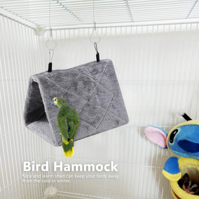 VIFER Bird Nest Hanging Bird Cage Hammock Plush Parrot Bed