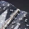 A6 Binder Cover 6 Ring Binder Clear Glitter Bowknot Refillable