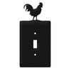 SWEN Products Rooster Wall Plate Cover (Single Switch, Black)