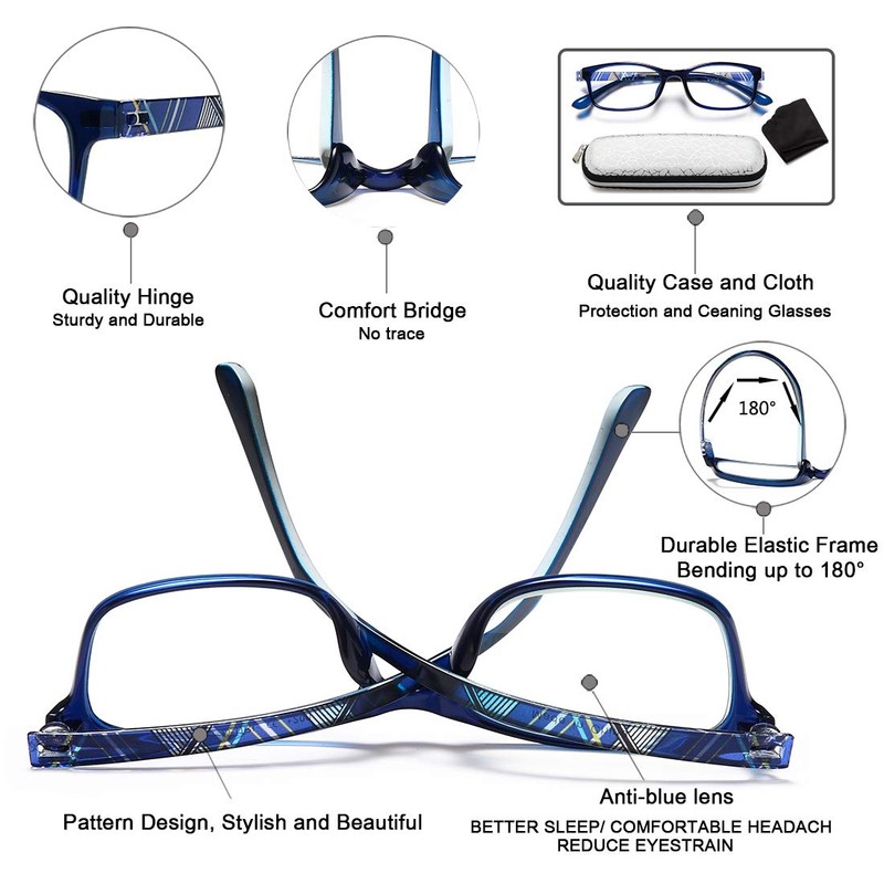 EYEURL - Gafas de lectura para mujer, color morado y