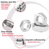 Ctyjia 30 PCS Hex Thin Nuts M5 Locking Nuts, 304