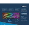 Geeky GK61 60% | Hot Swappable Teclado Mecánico de Juego